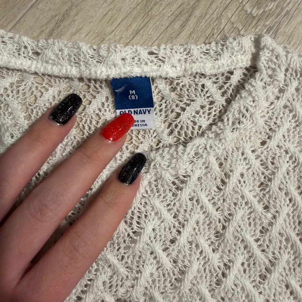 Old Navy Off-White Textured Knit Top‎